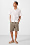 Camel Standard Fit Woven Lightweight Flexible Chino Men's Shorts - 81293 - 4
