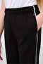 Ecru-Black O Neck Printed Rubber Leg Standard Fit Girl's Tracksuit Set - 75186 - 4