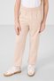 White-Beige O Neck Printed Rubber Leg Cargo Pocket Girl's Tracksuit Suit - 75173 - 7