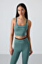 Mint Green Stretchy Standard Fit Performance Women's Leggings Suit - 95333 - 4