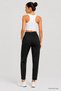 Black Comfortable Fit Women's Sweatpants with Hidden Pocket Detail - 94687 - 7