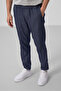Denim Navy Blue Standard Fit Woven Lightweight Flexible Chino Men's Trousers - 82175 - 2