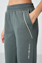 Khaki Compact Cotton Thick Smooth Textured Standard Fit Women's Sweatpants - 94660 - 3
