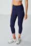 Slim Fit 3-Pack Indigo-Dusty Rose-Brown Women's Capri Leggings - 93097 - 6