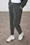 Khaki Thick Soft Textured Hooded Comfortable Fit Embroidered Fleece Women's Tracksuit Set -95338 - 4