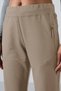 Dark Beige Zipper Pocket Comfortable Fit Classic Leg Women's Sweatpants - 94195 - 4