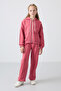 Wild Rose Cotton Inside Hairy Soft Textured Standard Fit Embroidered Girl's Tracksuit Set - 75161 - 5