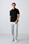 Black Cotton Thick Soft Textured Standard Fit Basic Polo Collar Men's T-Shirt - 88348 - 2