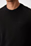 Black - Black Cotton Thick Soft Textured Comfort Fit Embroidered Men's Tracksuit Set - 85254 - 6