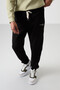 Çağla - Black Cotton Thick Soft Textured Comfort Fit Embroidered Men's Tracksuit Set - 85255 - 6