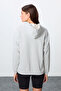 Stone Compact Cotton Thick Smooth Textured Hooded Comfortable Form Fit Women's Sweatshirt - 97291 - 6