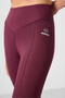 Burgundy Standard Fit Flexible Performance Women's Leggings - 94666 - 3