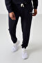 Navy blue cotton thick soft textured comfort fit embroidered men's tracksuit set - 85255 - 7