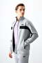 Gray Melange Surface Textured Standard Fit Embroidered Men's Tracksuit Set - 85248 - 3