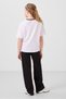 White-Black O Neck Printed Wide Leg Standard Fit Girl's Palazzo Tracksuit Suit - 75171 - 6