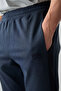 Indigo Surface Textured Standard Fit Embroidered Men's Tracksuit Bottom - 82126 - 3