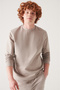 Men's Gray Crew Neck Cotton 2 Thread Non-Brushed Comfort Fit Sweatshirt E001200 - 5