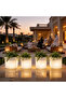 2 Medium Triangular Planters + 2 Medium Square Planters Set LED Lighting - 5