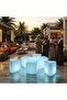 Y Table + 3 Small Modern Triangular Vertical Stands Set Rgb Lighting - 8