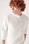 Men's Ecru Crew Neck Cotton 2 Thread Non-Rated Sweatshirt E 001200 - 7