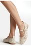 Beige Tulle Women's Ballerinas - 3
