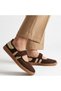Brown Suede Velcro Women's Ballerinas - 7