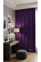 Crown Purple Solid Color Background Curtain, Pleatless Flat Planting, Extraphore Drawstring, Single Wing - 4