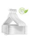 12 Pieces White Hanger Wooden Look Clothes Hanger Bpa Free - 3