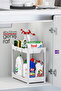 White 2-Tier Organizer Kitchen Shelf, Bathroom Shelf, Under Cabinet Countertop Detergent Holder