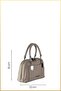 Women's Hand and Shoulder Bag with Metal Strap Accessories - Mink - 3