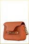 Lia Women's Hand and Shoulder Bag with Chain Buckle Accessories - Orange - 6