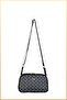 Women's Patterned Leather Design Strap Hand and Shoulder Bag - Black - 4