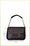 Mini Hand and Shoulder Bag with Chain Strap - Bitter Brown - 2