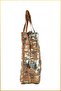 Mely Parachute Fabric Printed Large Size Hand and Shoulder Bag - Tan - 4