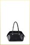 Women's Scholarship Textured Leather Crossbody Hand and Shoulder Bag - Black - 4