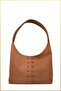 Women's Studded Detailed Suede Hand and Shoulder Bag - Tan - 3