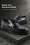 Men's Black Leather Classic Spazulato Shoes Comfortable for Daily and Office Use