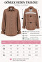 Women's Striped Oversize 100% Cotton Long Sleeve Shirt - 3