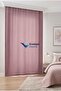 Dried Rose Solid Color Background Curtain, Pleatless Flat Planting, Extraphore Drawstring, Single Wing - 6