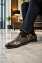 Men's Brown Leather Classic Laceless Comfortable Casual Shoes for Office Use - 2