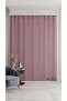Dried Rose Solid Color Background Curtain, Pleatless Flat Planting, Extraphore Drawstring, Single Wing - 3