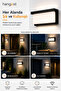 Modern Wall Sconce Black Framed Decorative Wall Lighting Lamp - 8