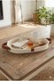 Large Ecru, Handmade Oval Wicker Basket Tray - Decorative, and Multi-Purpose Bathroom, Kitchen Organizer - 7
