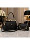Luxury Concept Double Set Women's Gold Accessory-Detail Shoulder Bag Combination, Luxury, Gift, Daily Use