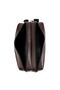 Faux Leather Double Compartment Pencil Case Dark Brown – Double Compartment Pen Holder with Internal Support - 3