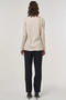 Crew Neck Corded Knitwear Blouse Ecru - 4