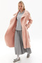 Premium Wool Herringbone Patterned Coat Powder - 2