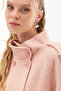 Premium Wool Herringbone Patterned Coat Powder - 8
