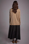 Crew Neck Corded Knitwear Blouse Stone - 7