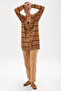 Striped Knitwear Cardigan Beige Black - 3